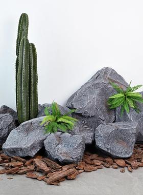 彷真泡沫石头摆件园林假石头拍摄道具室内雕塑装饰绿植造景景观石