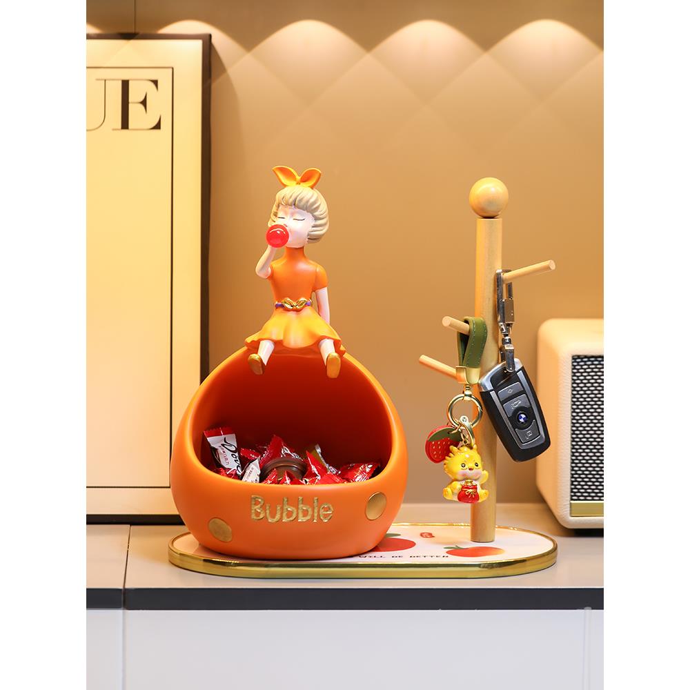 进门玄关钥匙收纳摆件家居饰品轻奢客厅鞋柜电视柜装饰品新居礼品