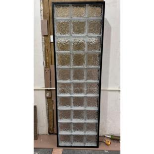 圆弧不锈钢玻璃砖隔断圆形云雾玻璃砖水晶砖隔断墙超白透光砖屏风