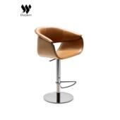 简约吧台椅现代轻奢吧椅家用高脚凳不锈钢设计师款 旋转升降岛台椅