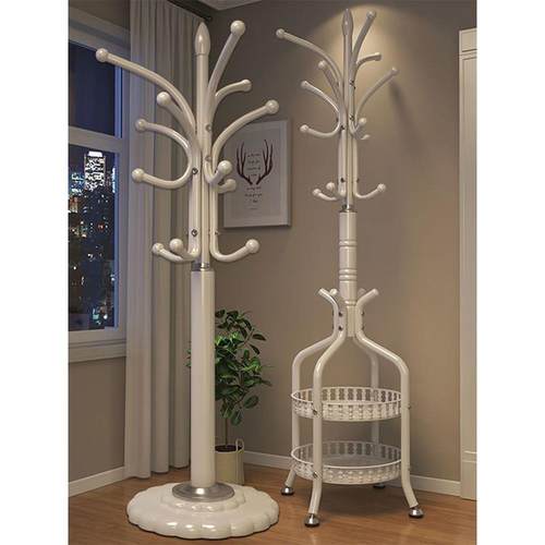 铁艺落地衣帽架家用客厅立式挂衣服架子多功能简易衣架置物架单杆