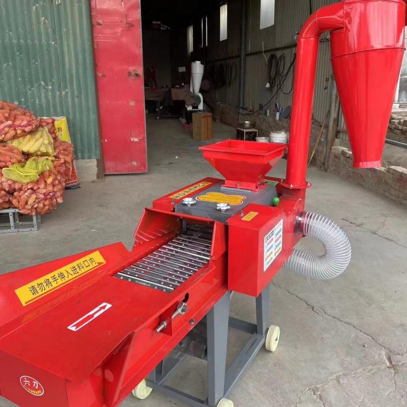链条式自动进料铡草揉搓机 小型玉米秸秆粉碎机 移动式牧草揉搓机