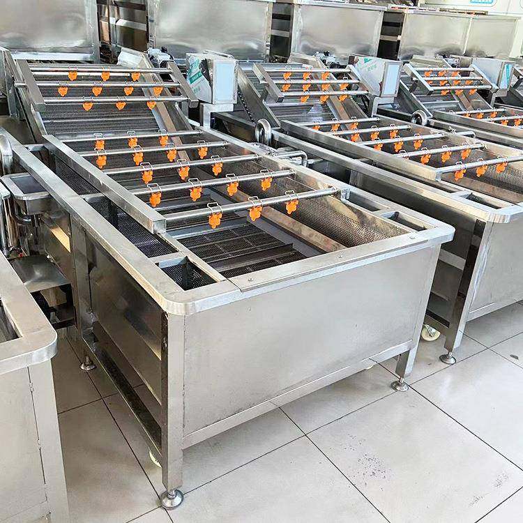 豆角气泡清洗机 朝天椒水浴式清洗机 金针菇高压喷林清洗流水线