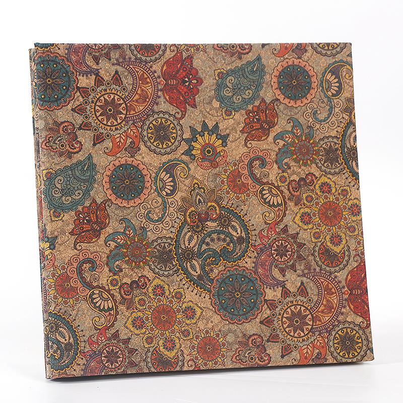 天然软木印花环保皮革面 复古风相册覆膜内页粘贴式照片相册影集