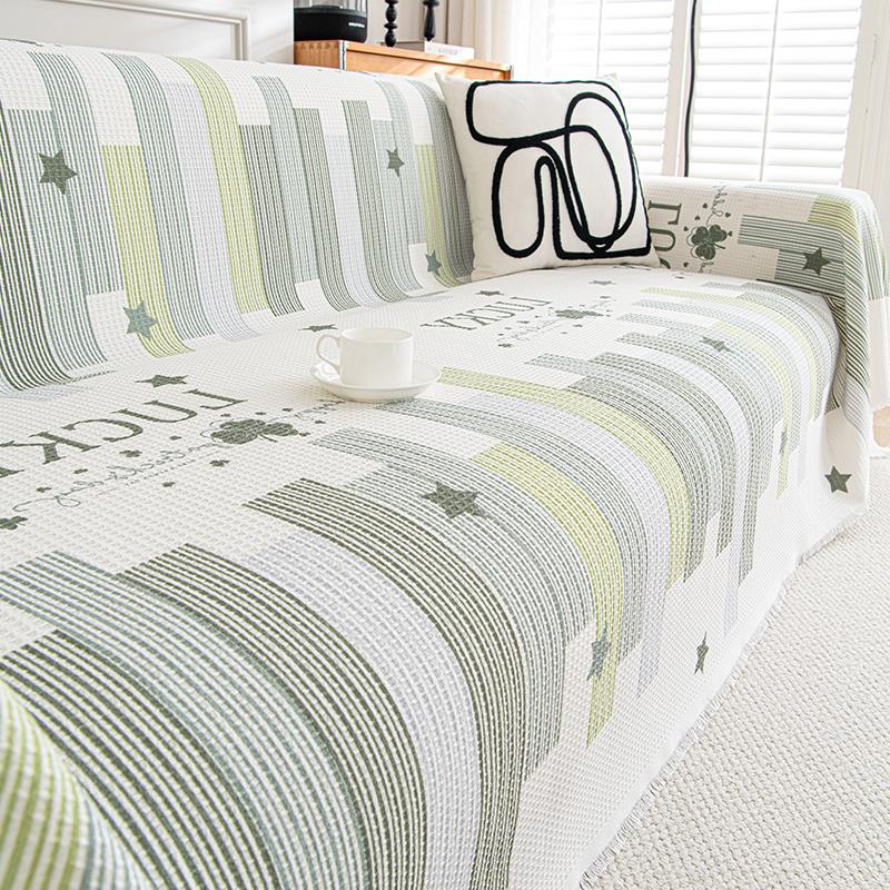 夏季沙发盖布2024新款高级感全包防猫抓单人盖毯一整张通用沙发巾