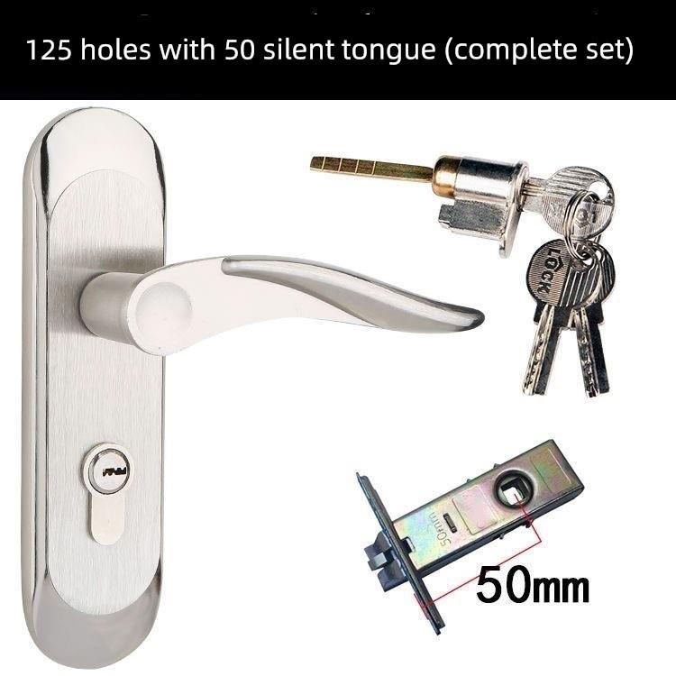50125135孔距室内门锁单舌单舌锁木门卧室门把手
