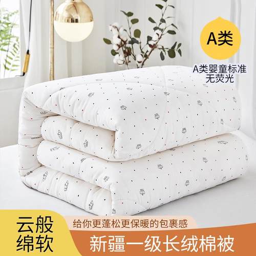 新疆长绒棉花被子棉被被芯棉絮绗缝冬季纯棉全棉加厚保暖冬天