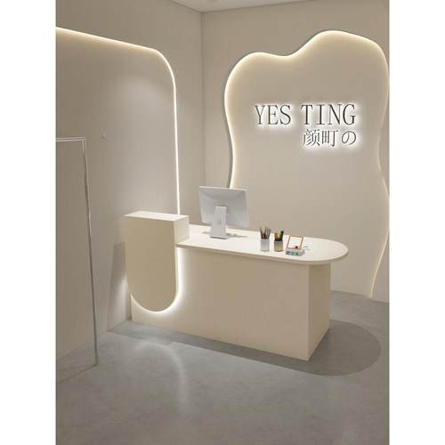 简约现代服装店收银台蛋糕吧台甜品店接待台商用前台美容院柜台桌