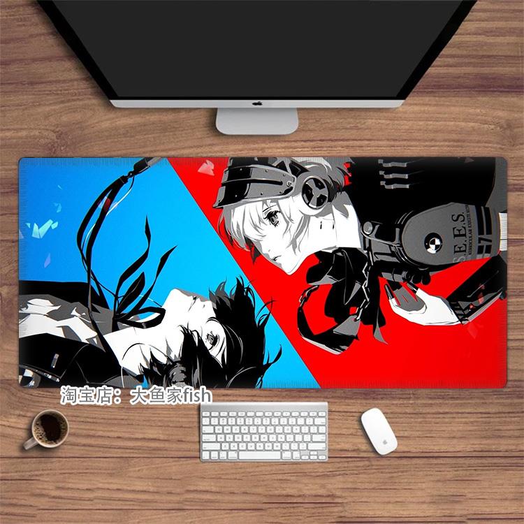 P3r女神异闻录3结城理鬼太郎周边 大号办公桌垫鼠标垫 锁边鼠标垫