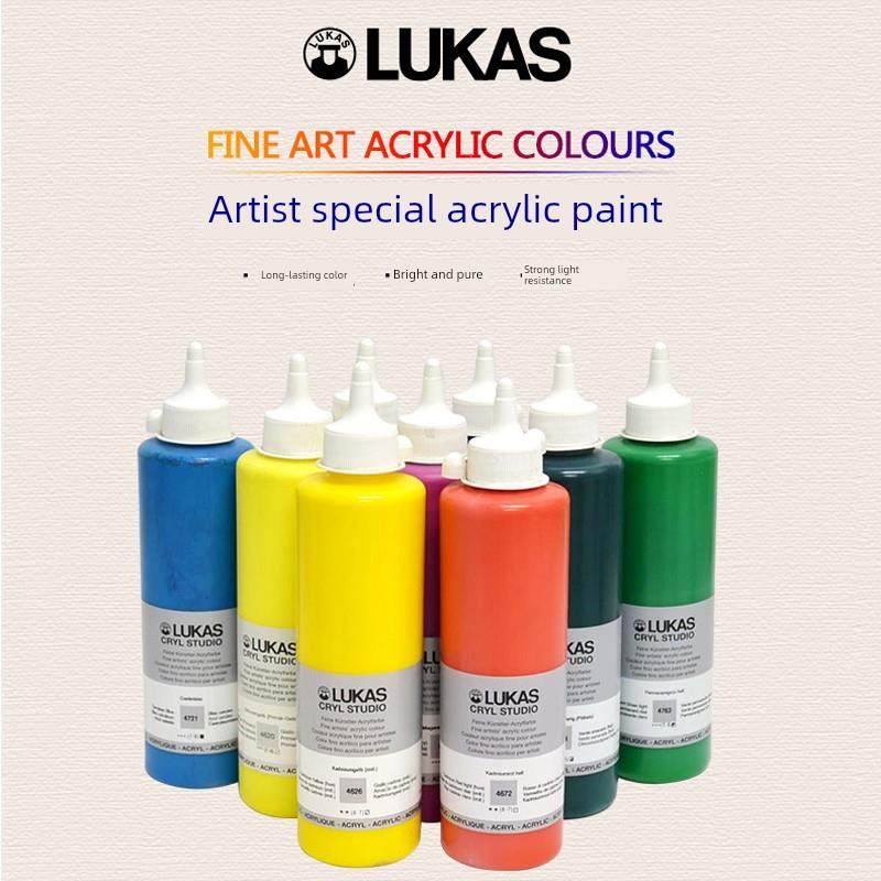 进口德国卢卡斯丙烯酸漆专业级P级墙漆桶室内玻璃500ml