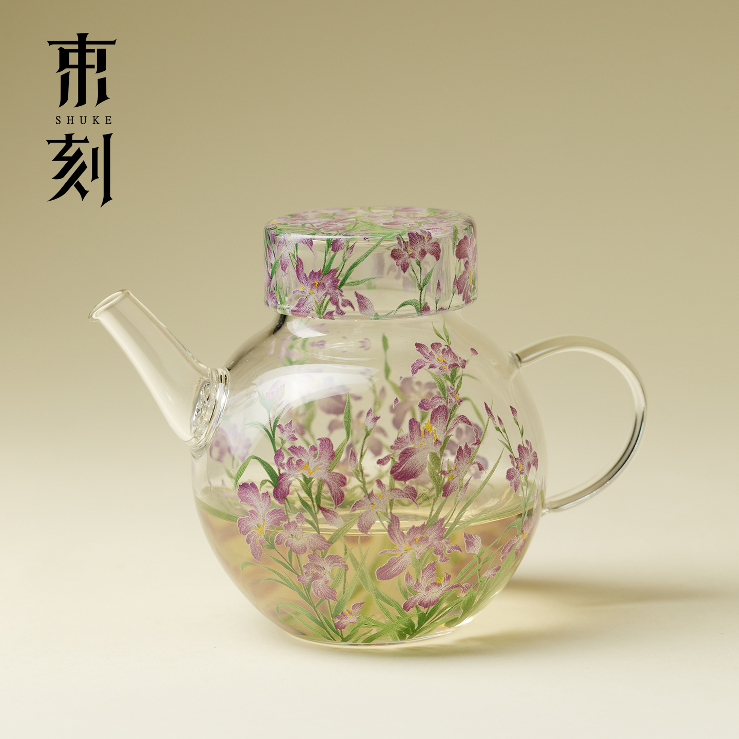 小清新鸢尾花小茶壶高颜值家用