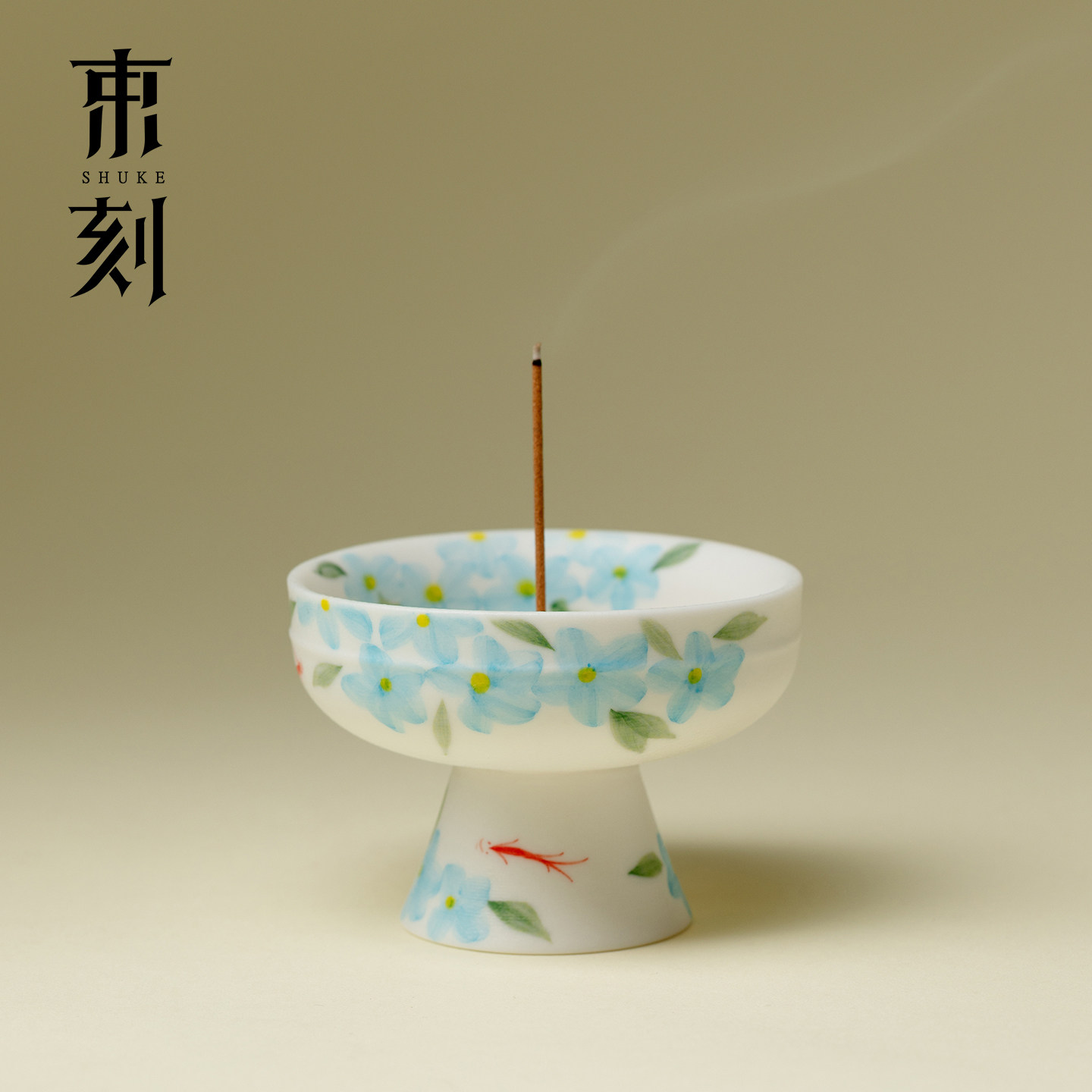 束刻新中式手绘陶瓷香炉小清新线香香插禅意家居客厅点香器烧香炉,餐饮具,茶道/香炉,淘宝优惠券,粉丝福利购,淘宝优惠卷