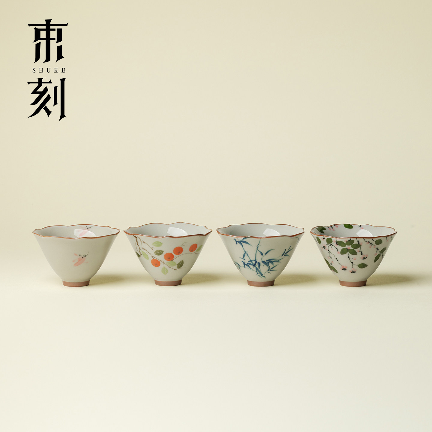 束刻 纯手绘陶瓷茶杯品茗杯功夫茶具斗笠杯陶瓷粉兰花主人杯单杯,餐饮具,茶杯,淘宝优惠券,粉丝福利购,淘宝优惠卷