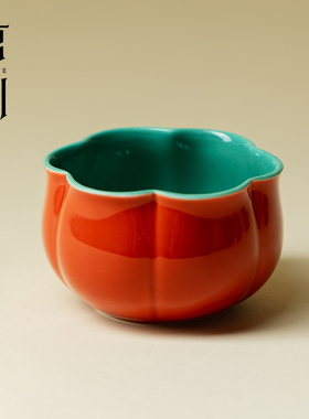 束刻 故宫红白瓷花朵主人杯功夫茶小杯高端陶瓷个人专用杯品茗杯