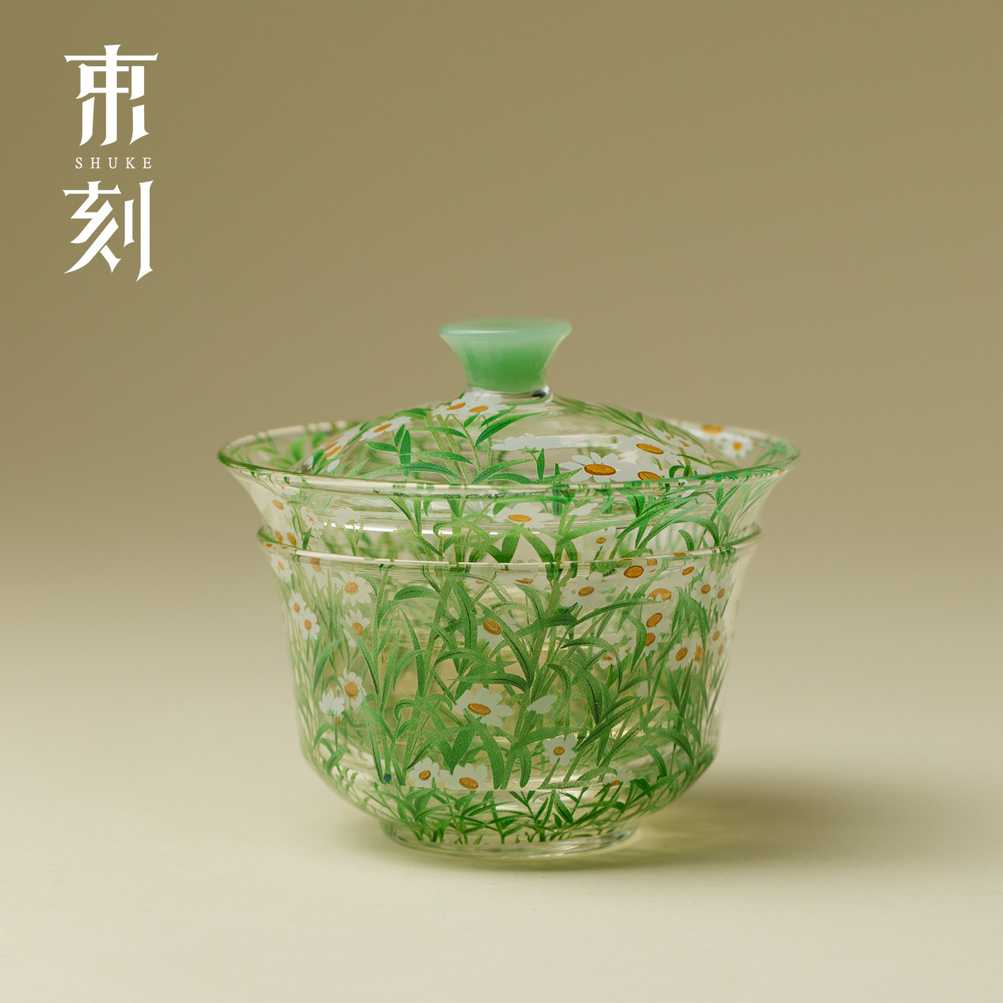 小雏菊功夫茶具盖碗茶杯图片
