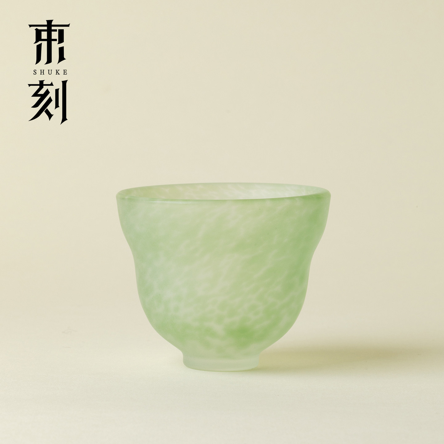 束刻清新月笼砂玻璃茶杯手工耐热主人杯功夫茶具品茗杯子透明茶盏图片