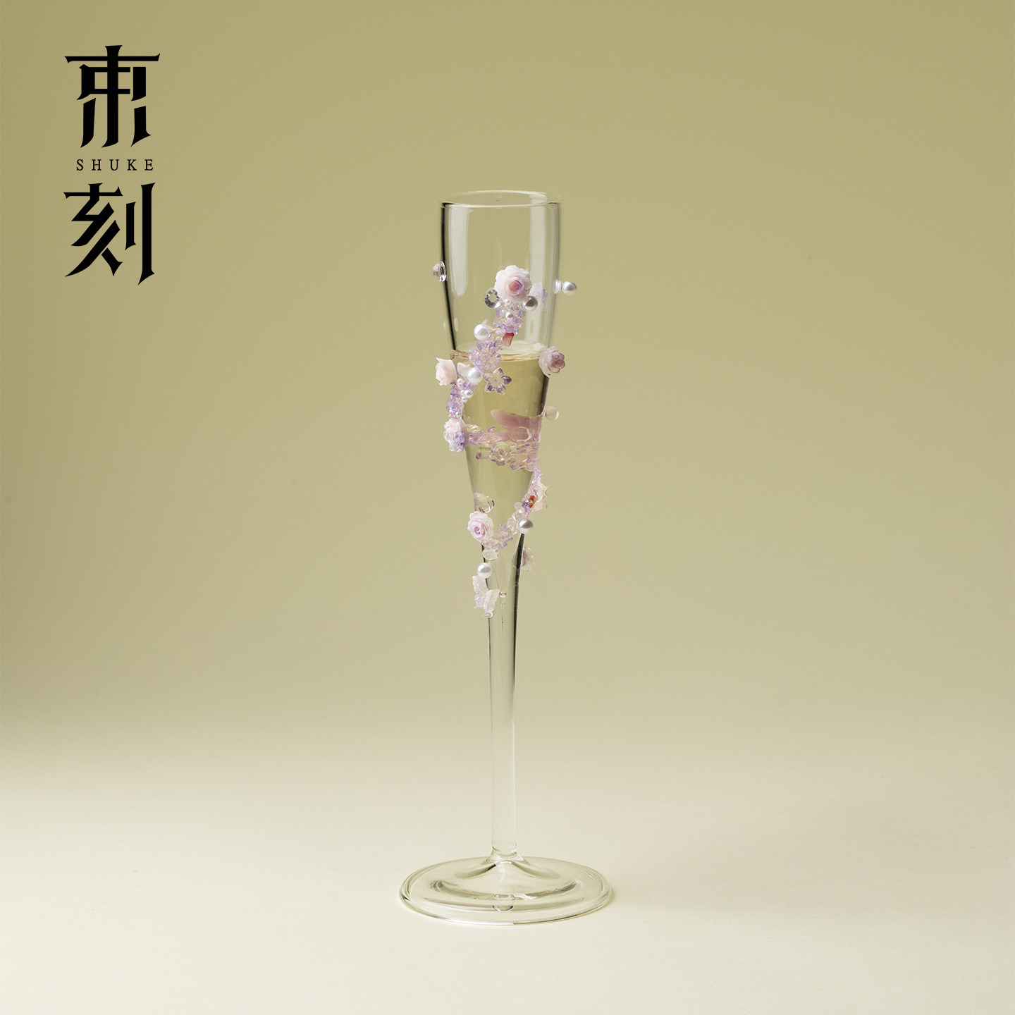 束刻原创设计diy立体紫璃玻璃鸡尾酒杯品鉴杯高级感特调红酒杯子