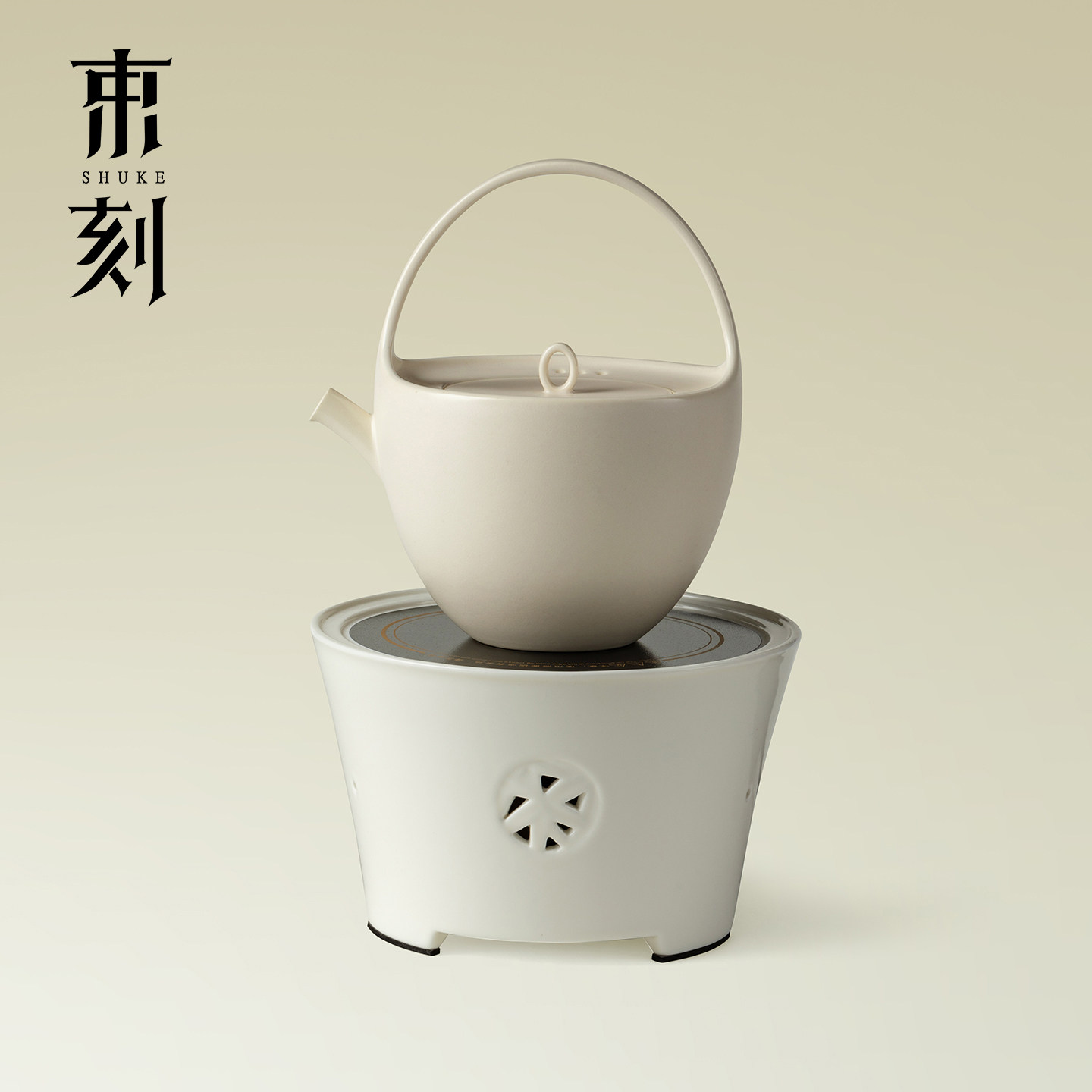束刻苏打釉提梁壶电陶炉套装手动遥控静音电热炉家用煮茶壶烧水壶