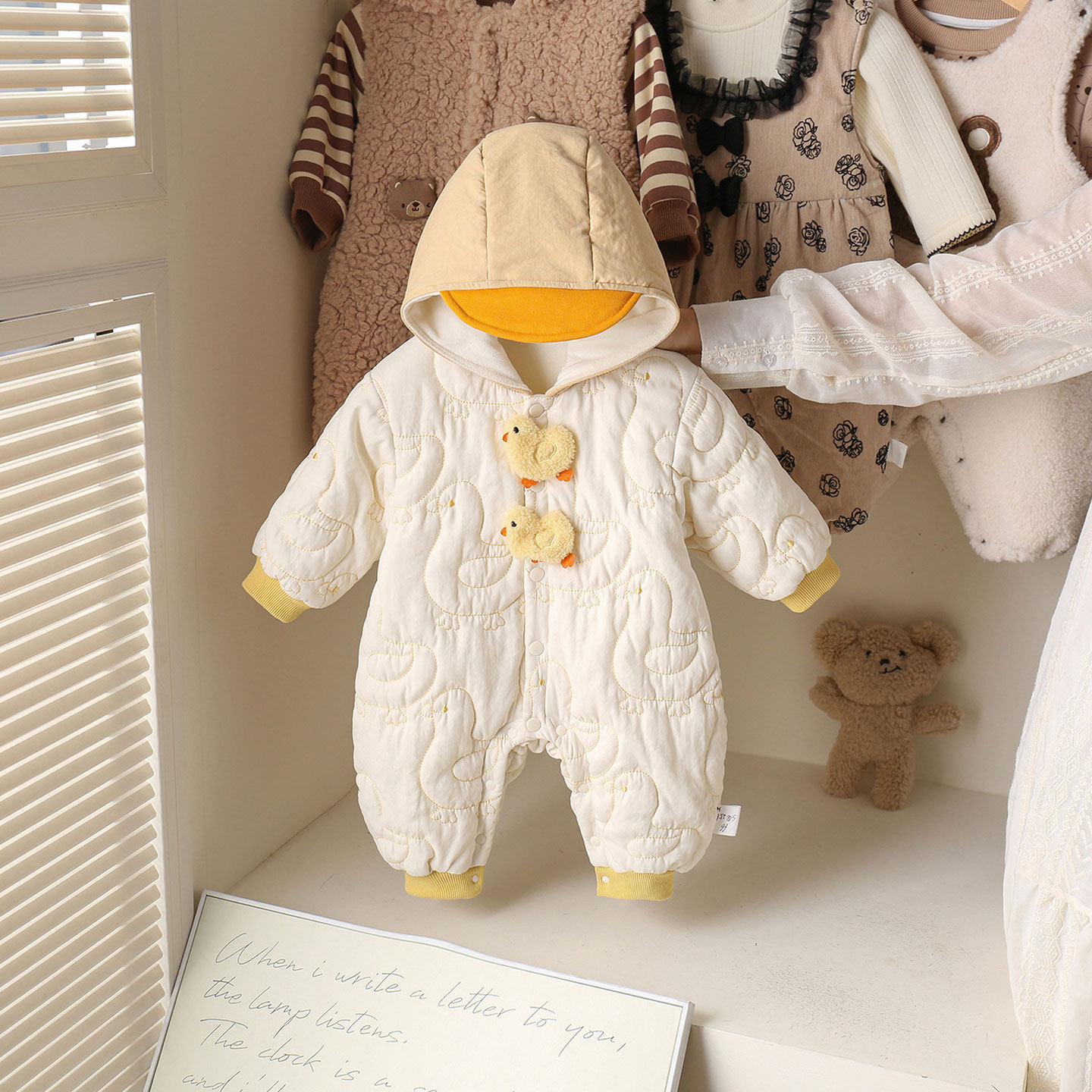 超萌小月龄外出服秋冬加绒外套可爱超萌百天宝宝连体衣外穿洋气,童装/婴儿装/亲子装,连身衣/爬服/哈衣,淘宝优惠券,粉丝福利购,淘宝优惠卷