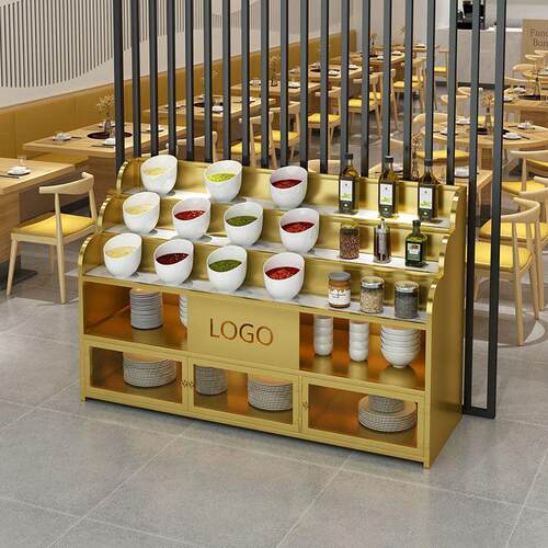 自助火锅调料台商用蘸料台展示柜饭店饭厅备餐柜火锅店多层小料台