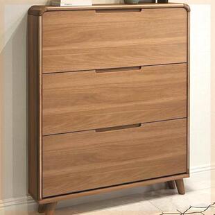 木制鞋架超薄款简约翻斗实木框架鞋柜窄17cm中式家用进门口入户收