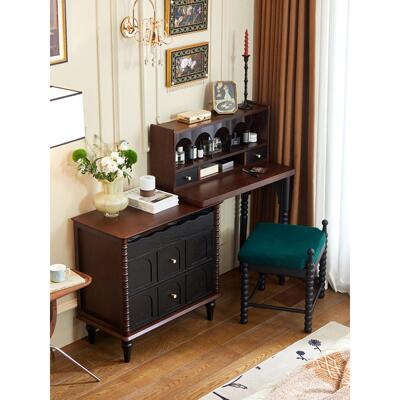 森美独创法式覆古实木梳妆台、橱柜，集简约现代卧室家具、中世纪