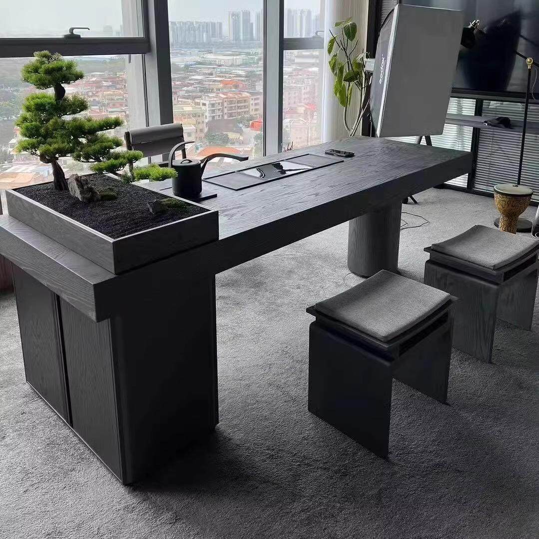 新中式黑胡桃木茶台实木茶桌烧水壶一体嵌入式2025新款高端喝茶桌,住宅家具,家用茶台/茶桌,淘宝优惠券,粉丝福利购,淘宝优惠卷