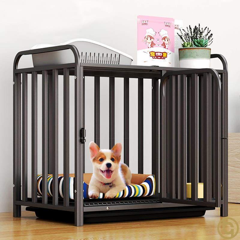 狗窝厕所一体狗笼子小型犬厕所分离大型犬宠物围栏家用室内泰迪