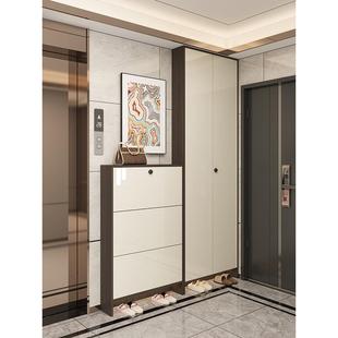 定制鞋柜门外走廊用过道室外翻斗玄关柜靠墙带锁带轮储物柜置物柜