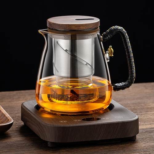 顶壶大容量飘逸杯泡茶壶旋转升降内胆茶水分离泡茶杯办公用煮茶壶