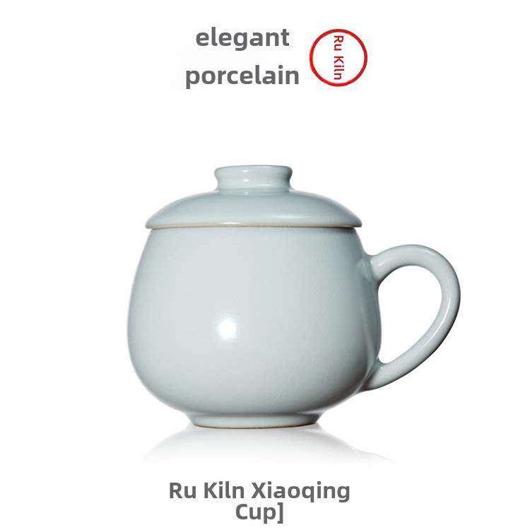 雅慈茶杯陶瓷杯办公室汝窑办公室杯汝瓷茶杯高端个人小绿杯