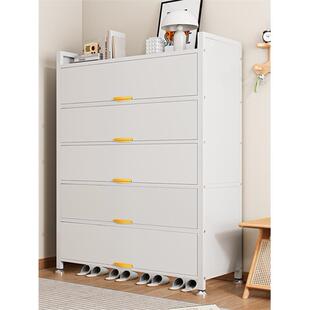 钢制鞋柜家用落地多层收纳柜靠墙入户玄关柜大容量防尘储物柜鞋架