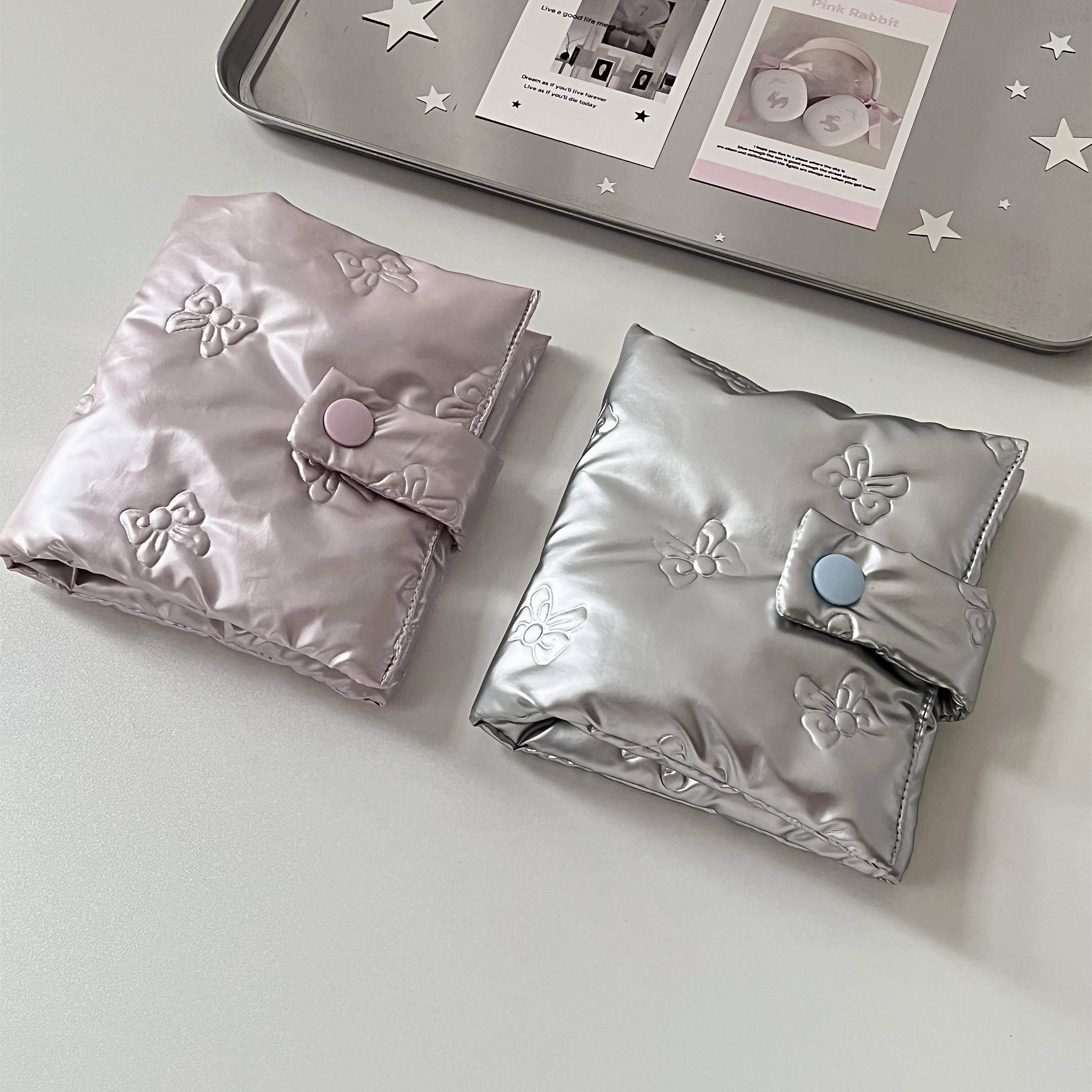 韩系少女心银粉色蝴蝶结卡册ins一宫格3寸拍立得相册爱豆追星收纳