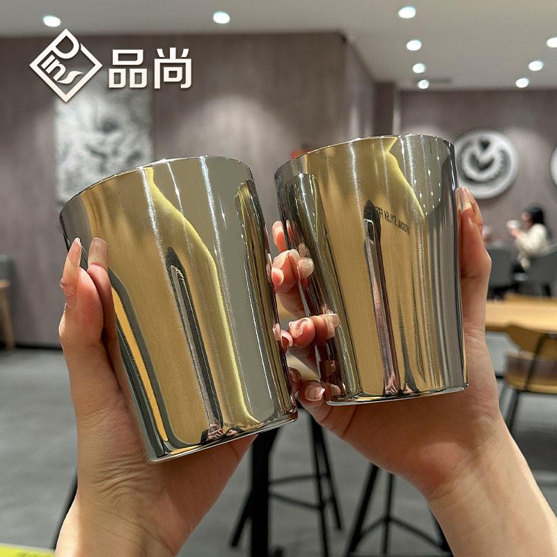 2024新款啤酒杯316不锈钢家用食品级加厚水杯大容量扎啤杯果汁杯