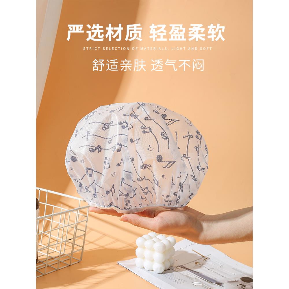 5包可爱的卡通成年女士沐浴浴帽加厚洗发水浴帽防油烟烹饪伊娃帽