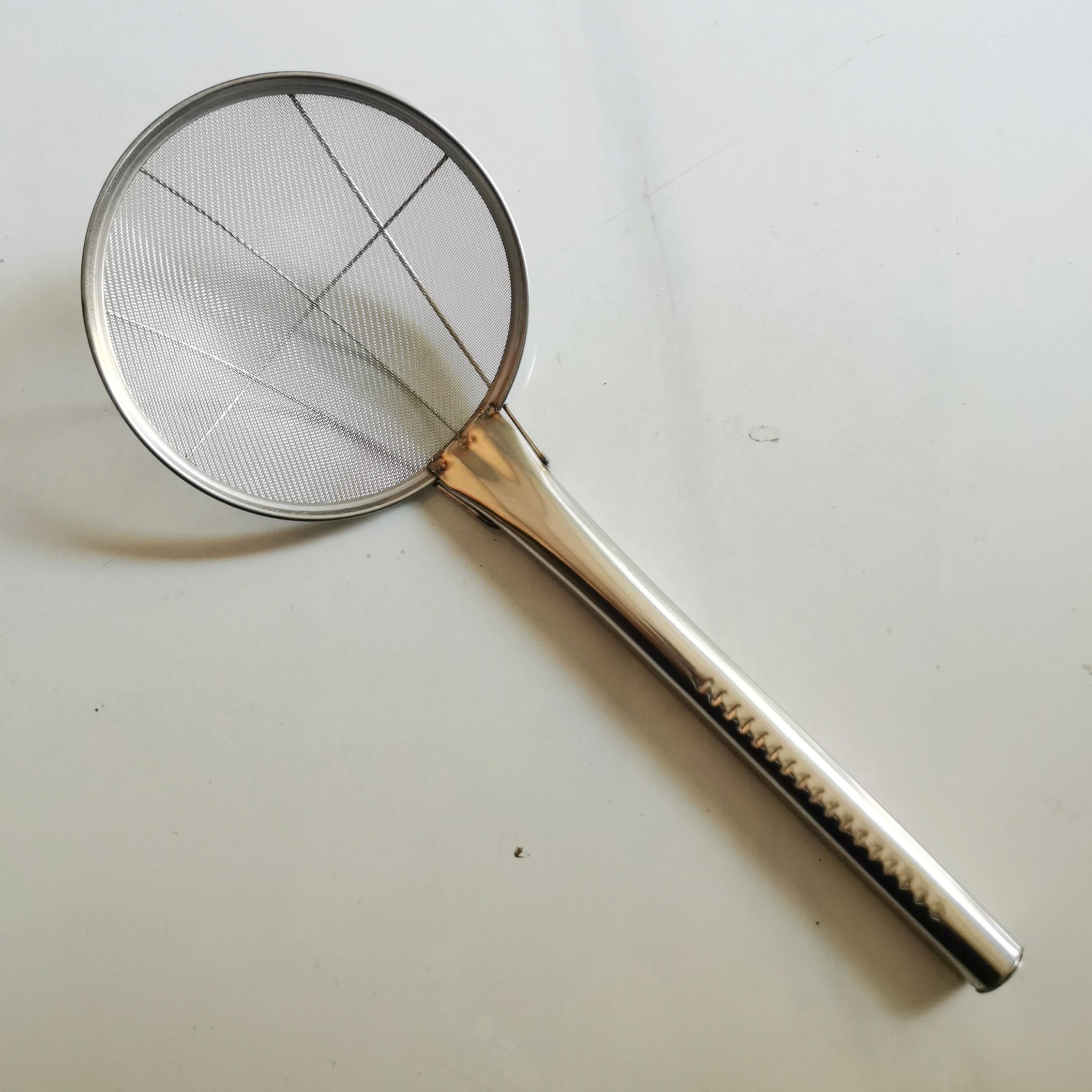 不锈钢漏勺30目细网笊篱过滤网加固四拖筋密网油篦子油渣网网漏