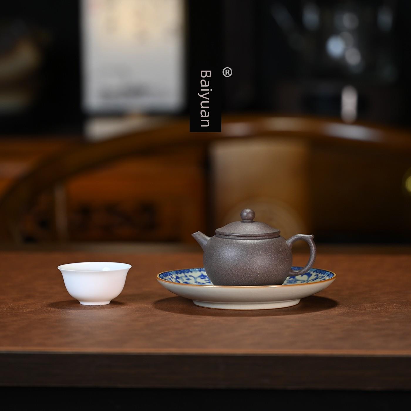 宜兴紫泥茶壶原装矿物百眼清砂节茶壶全手工写生功夫茶具茶壶130m