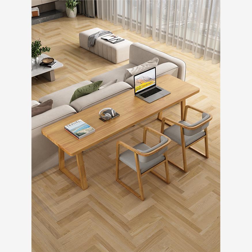 实木桌双长桌家庭墙儿童学习桌学生写字台简易办公电脑桌