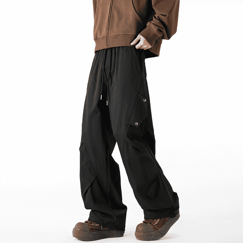 春夏休闲裤男女同款工装裤休闲男裤潮裤子美式百搭设计感长裤BL