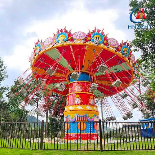 6座旋转升降飞椅飞行塔类游乐设施国风戏曲脸谱新款造型