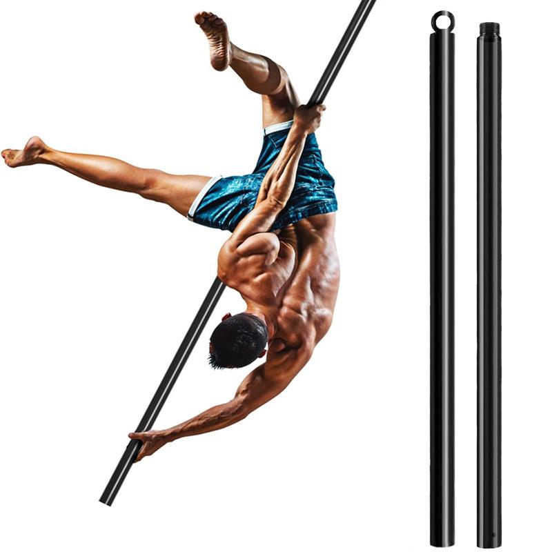 2米黑色烤漆飞杆空中钢管舞飞管酒吧便携式旋转杂技舞蹈室内钢管