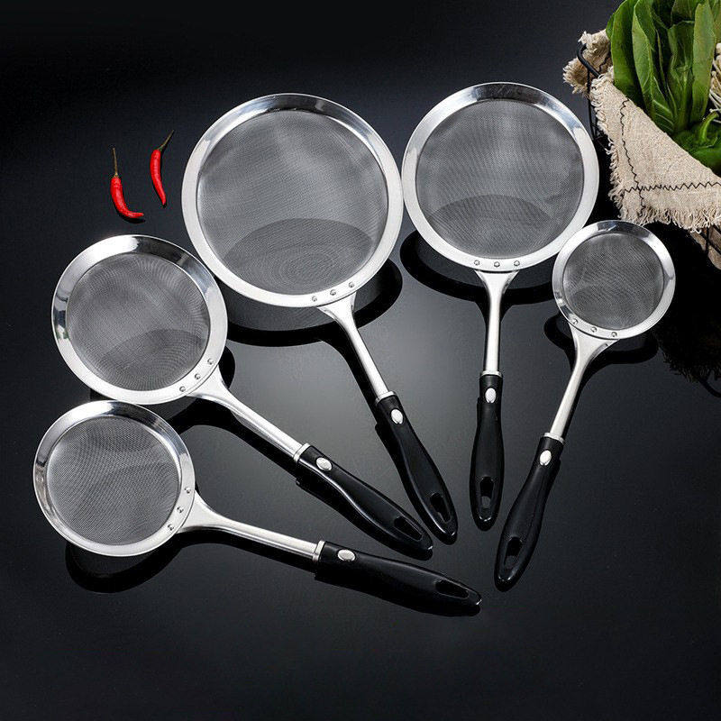 铭一不锈钢网漏油格黑手柄宽边网漏家用火锅厨房漏勺过滤网笊篱油,家庭/个人清洁工具,水槽沥水袋,淘宝优惠券,粉丝福利购,淘宝优惠卷