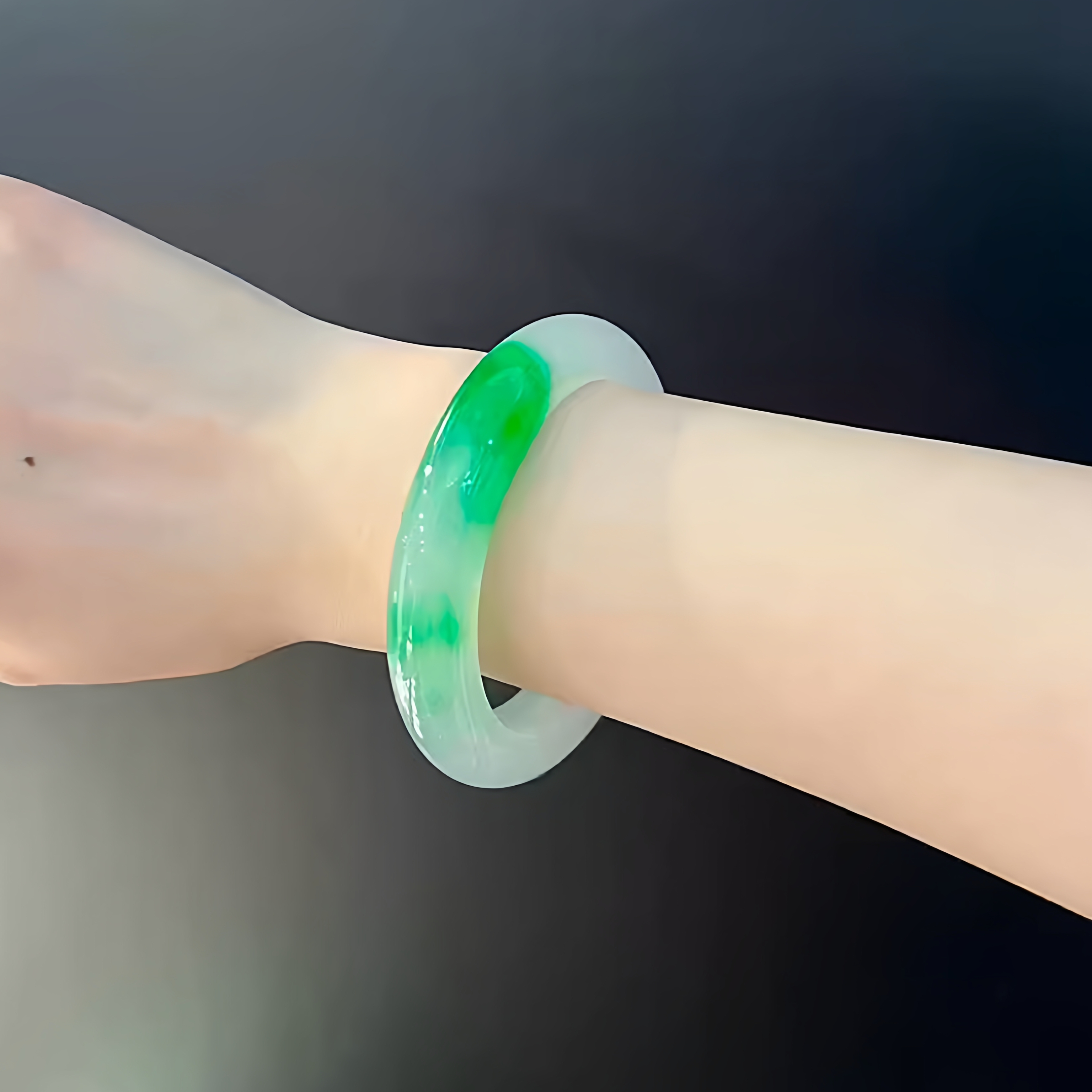 玉长情【山青系列】翡翠玉手镯子