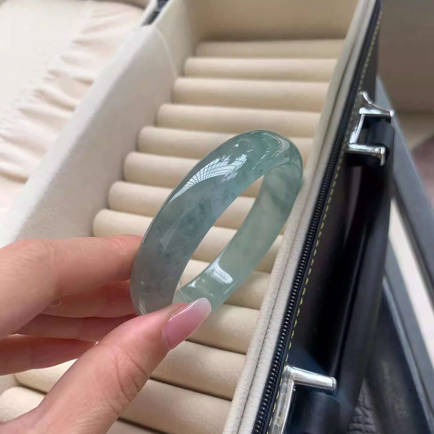 玉长情【百花系列】翡翠玉手镯
