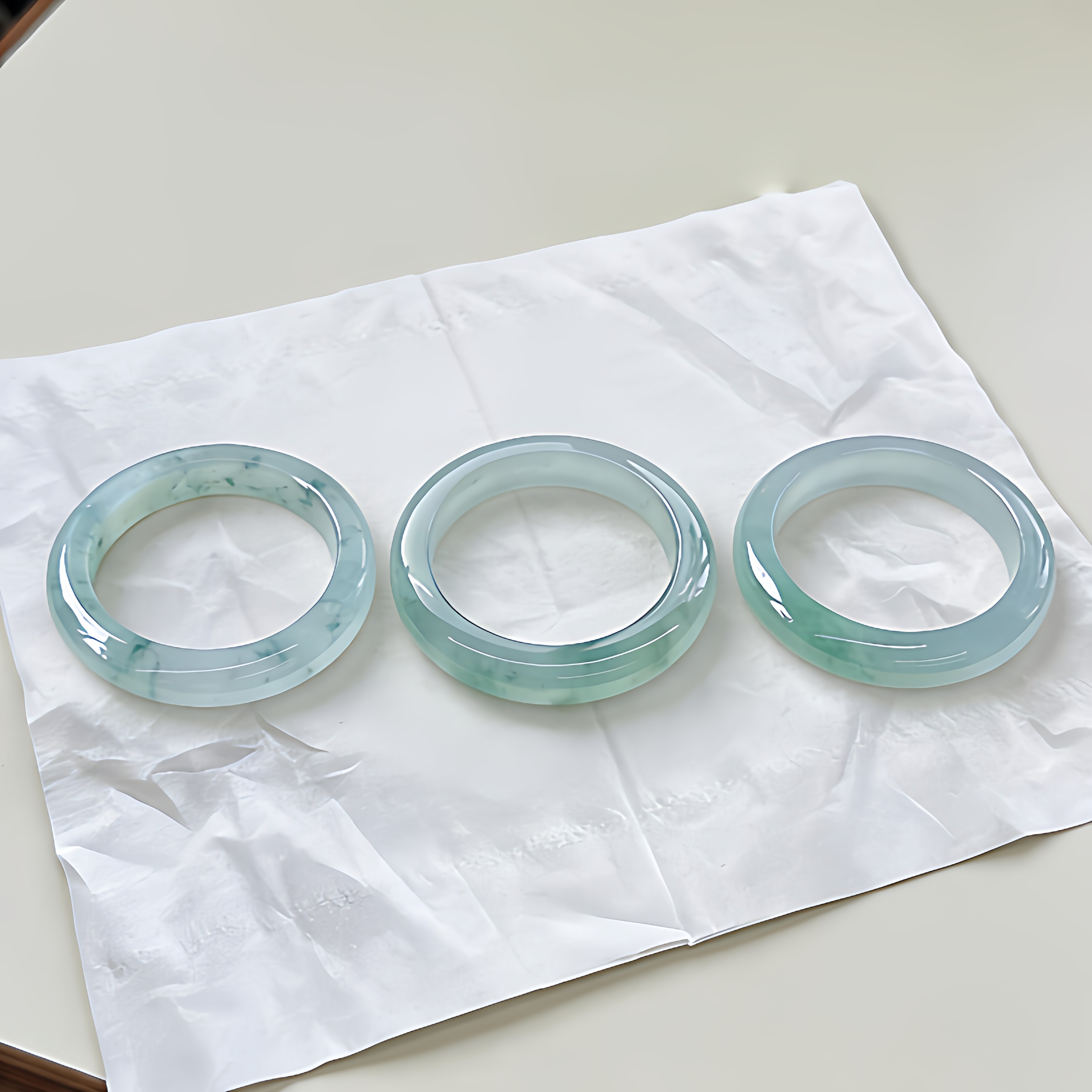 玉长情【百花系列】冰种飘花玉手镯子缅甸高端翡翠正品真玉石处理