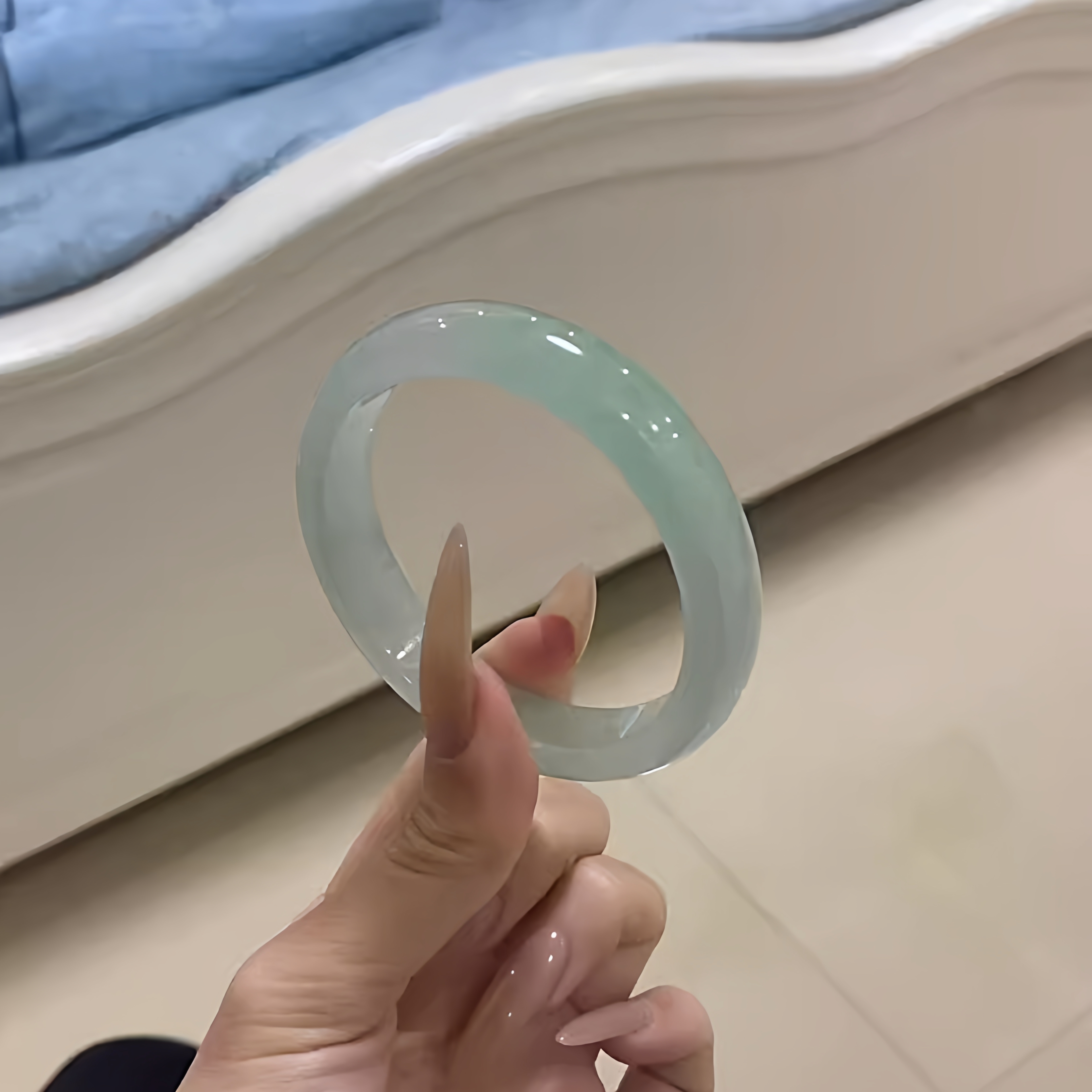 玉长情【丹青系列】翡翠玉手镯子