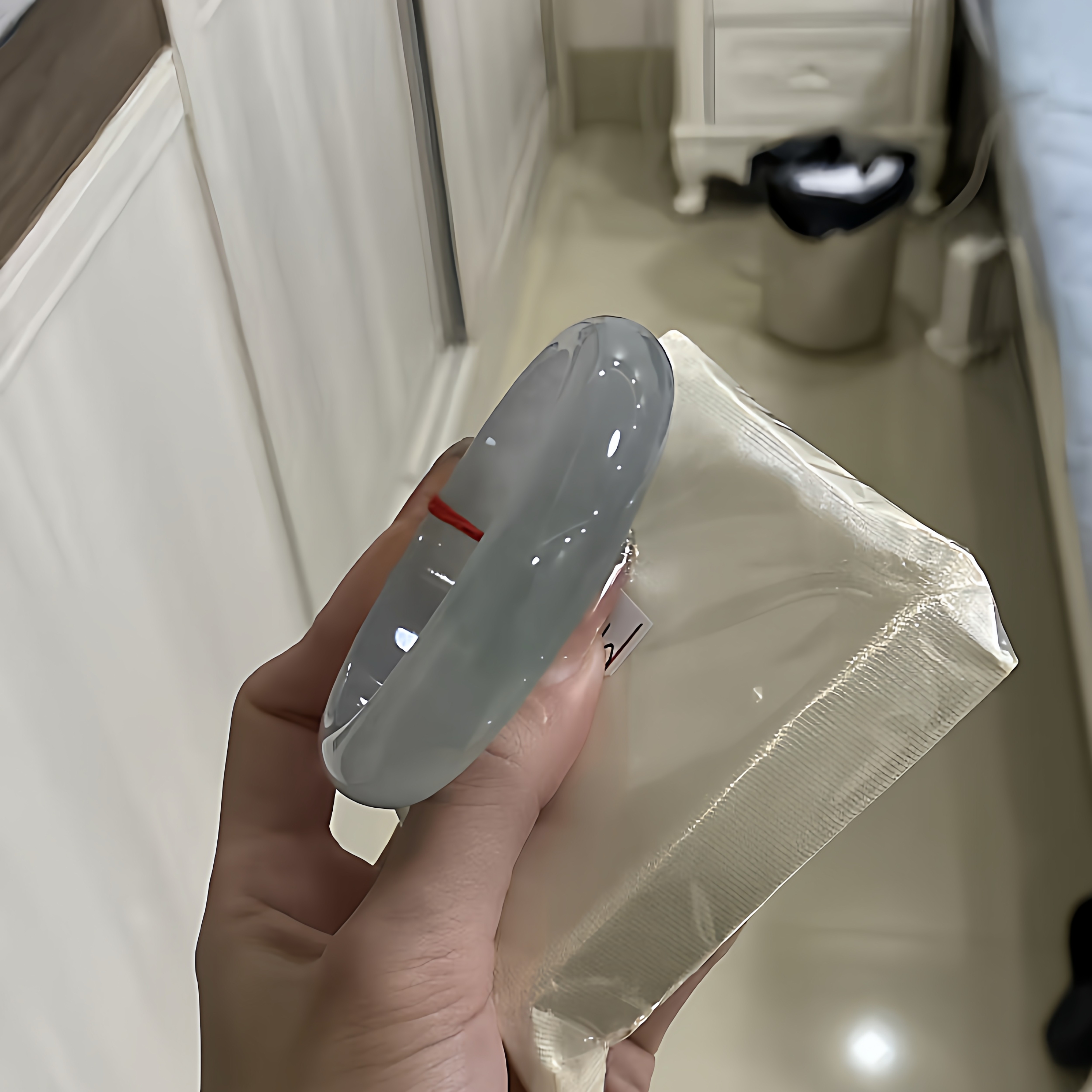 玉长情【丹青系列】翡翠手镯缅甸老坑油青冰种纯色女款玉镯子处理