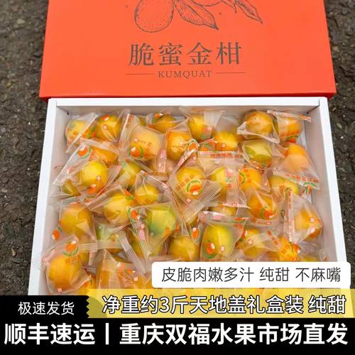 脆蜜金柑第三代广西融安脆蜜金桔新鲜当季水果整箱礼盒装顺丰包邮