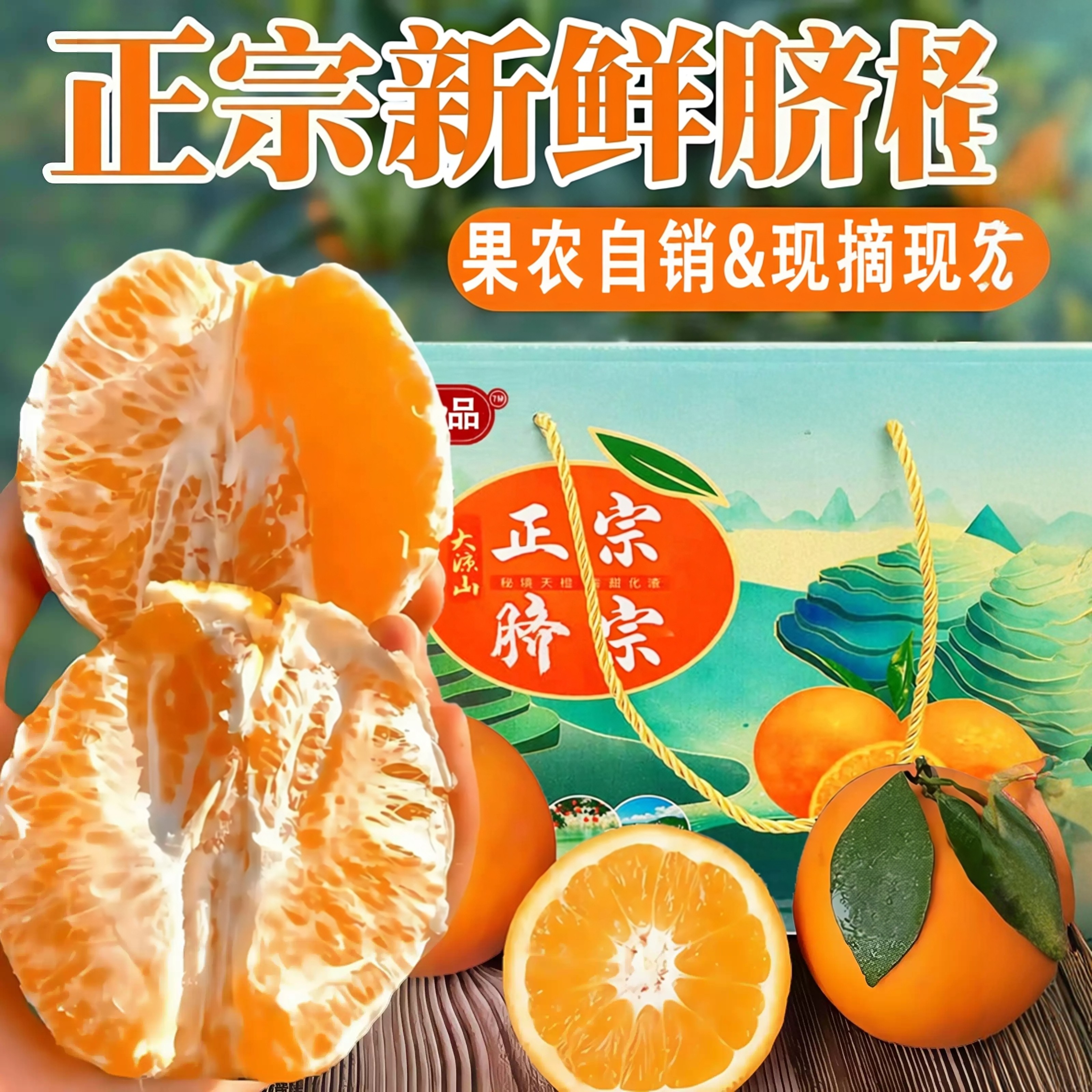 正宗脐橙大果整箱新鲜水果应当季特级包邮10斤产自四川大凉山雷波