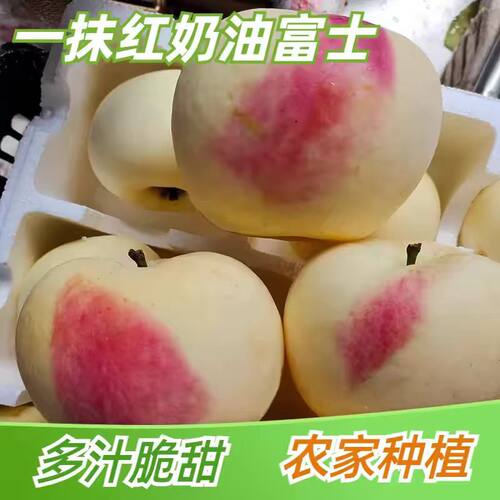 红富士苹果一抹红彩虹果奶油富士新鲜天使之吻应季水果甜鲜果礼盒
